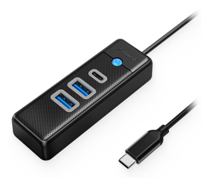 Hub USB Orico Hub USB-C 2x USB-A 3.1 + USB-C PWC2U-C3-015-BK-EP